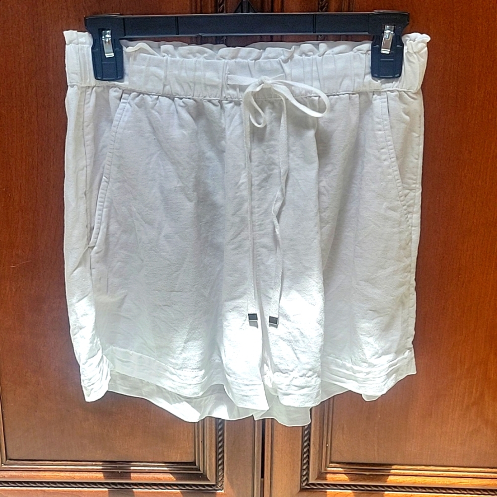Loft Linen Blend Emory Drawstring Shorts XS